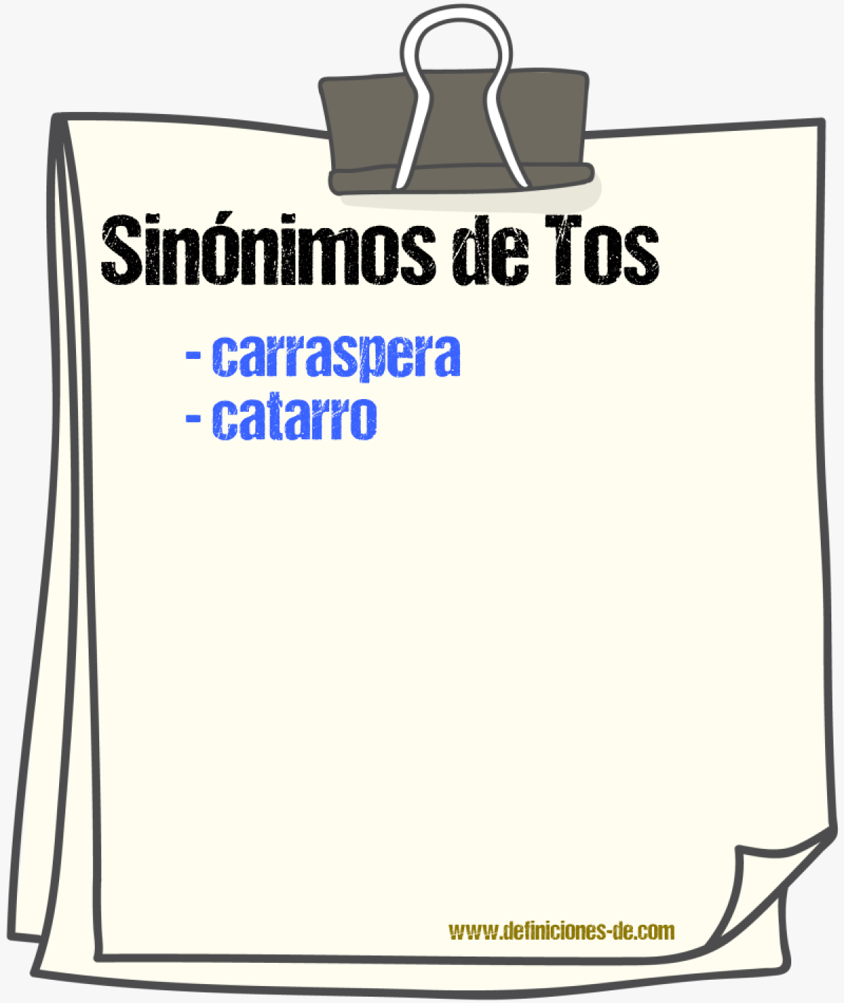 Sinnimos de tos