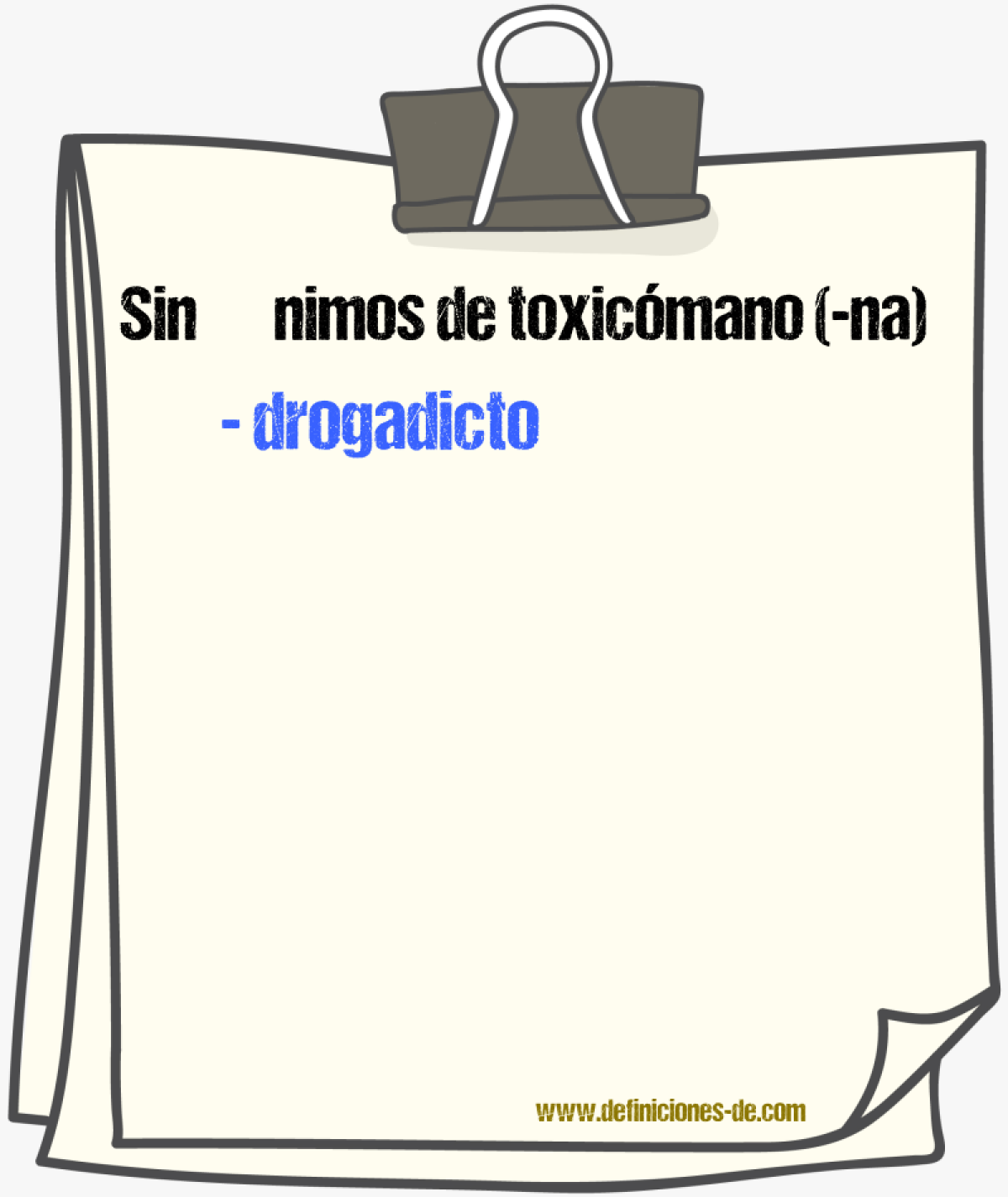 Sinnimos de toxicmano