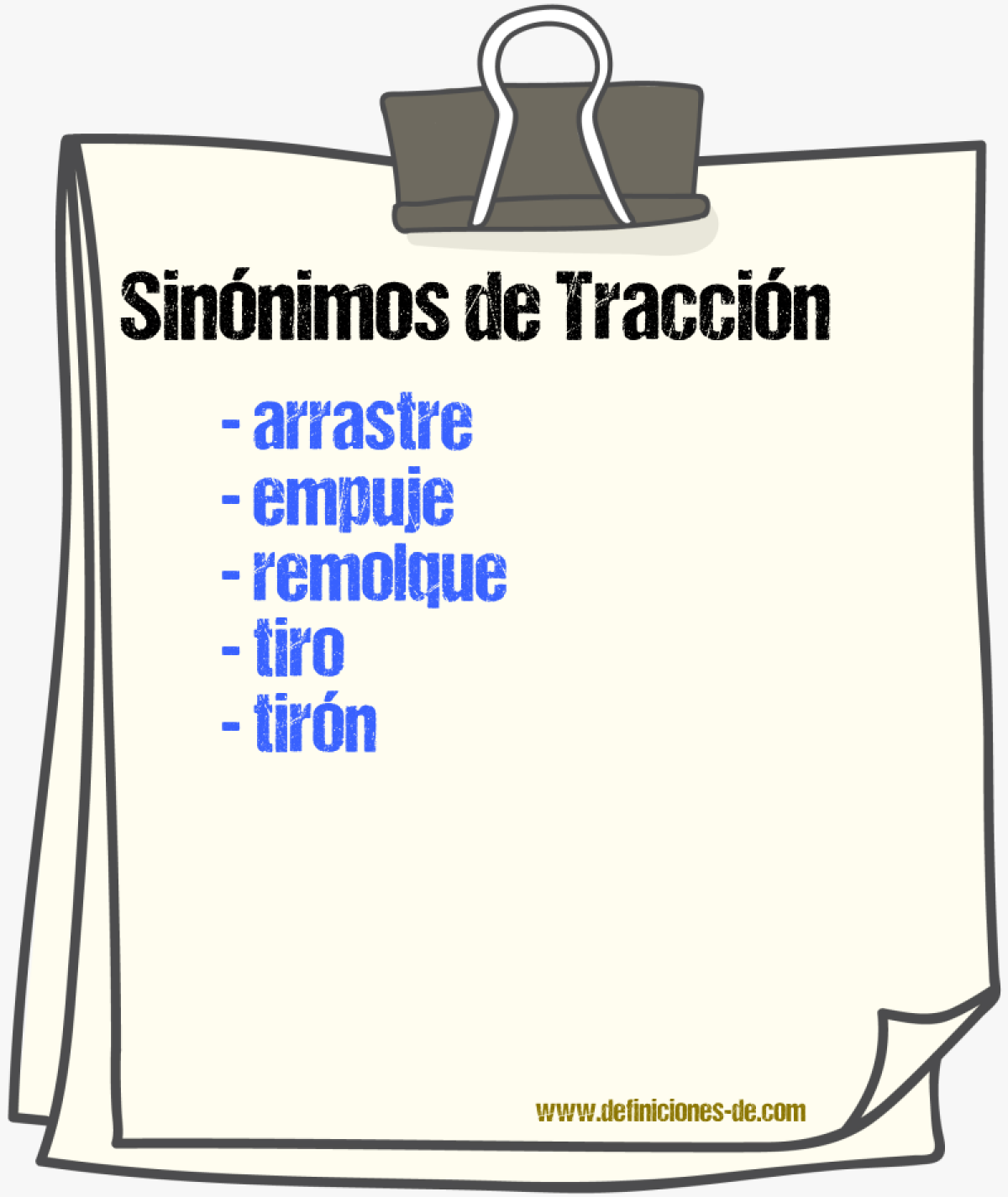 Sinnimos de traccin