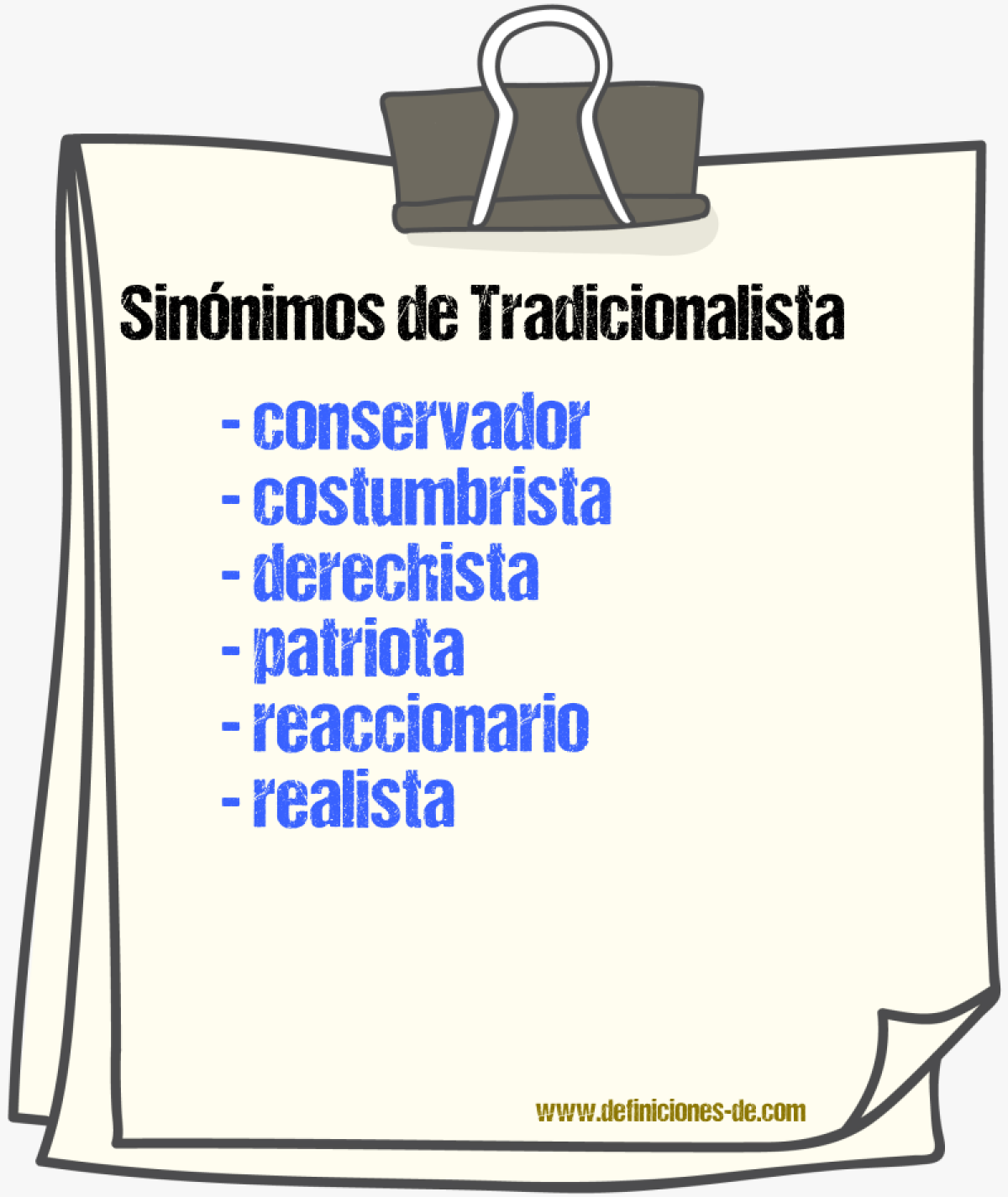 Sinnimos de tradicionalista