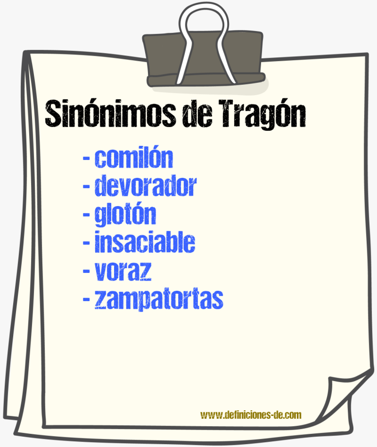 Sinnimos de tragn