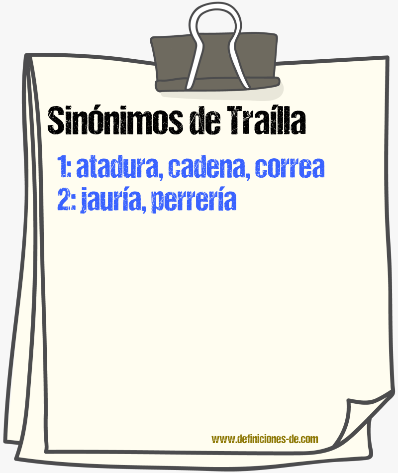 Sinnimos de tralla