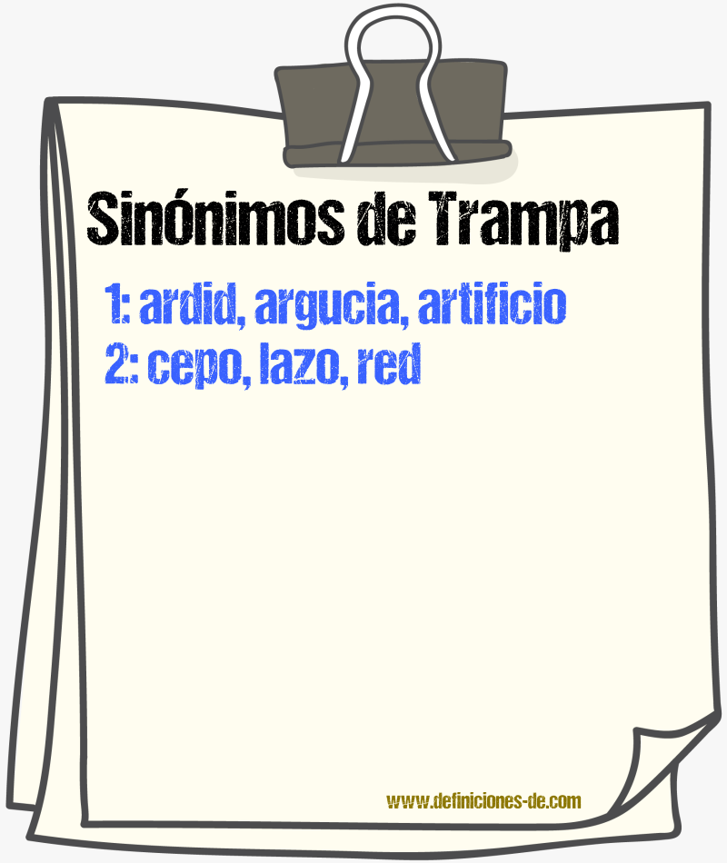 Sinnimos de trampa