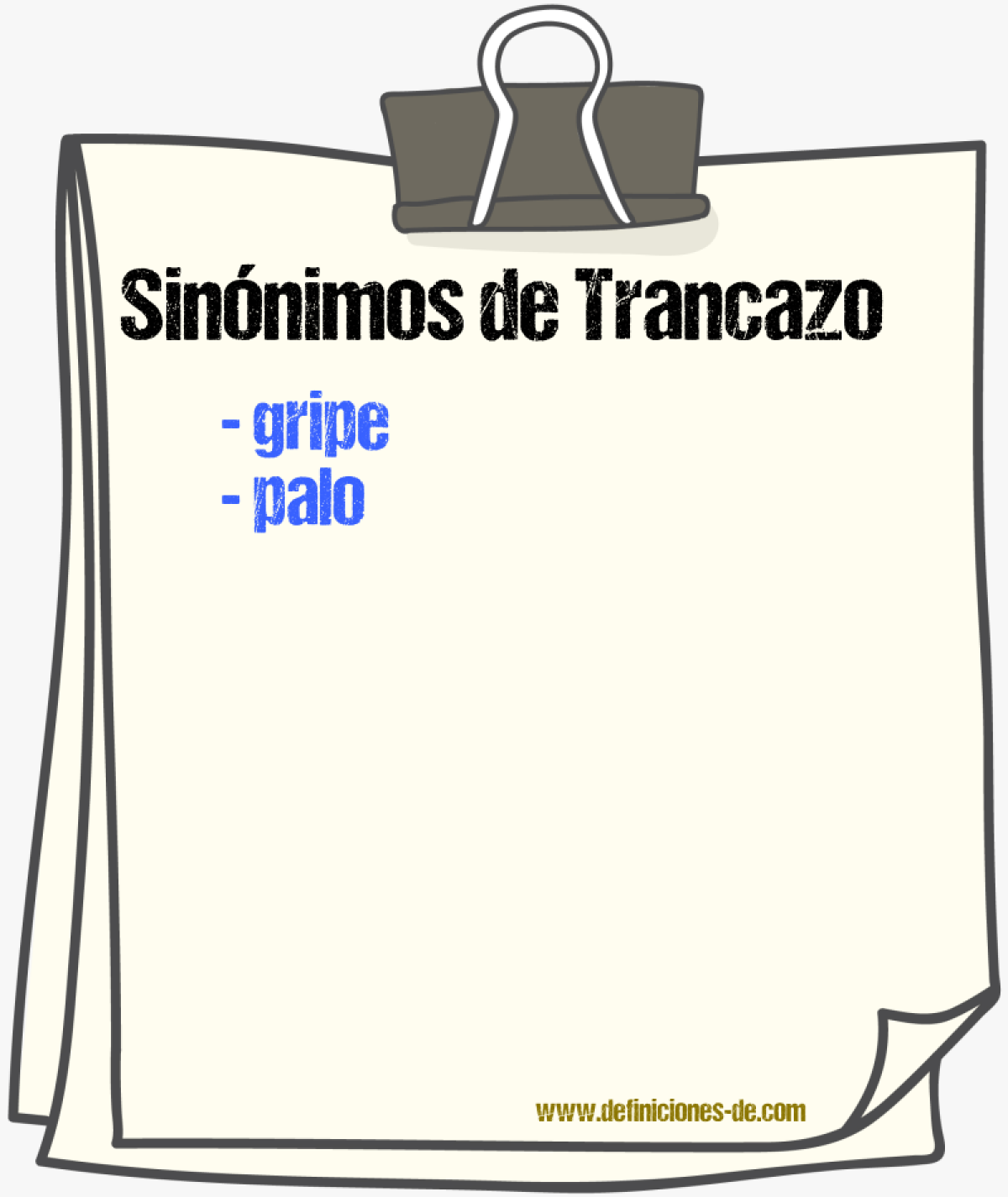 Sinnimos de trancazo