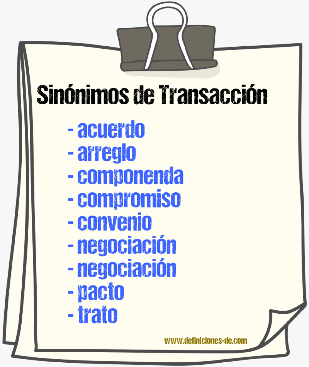 Sinnimos de transaccin