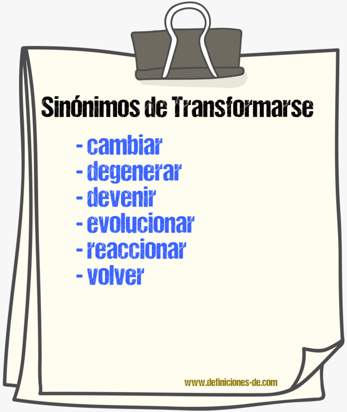 Sinnimos de transformarse