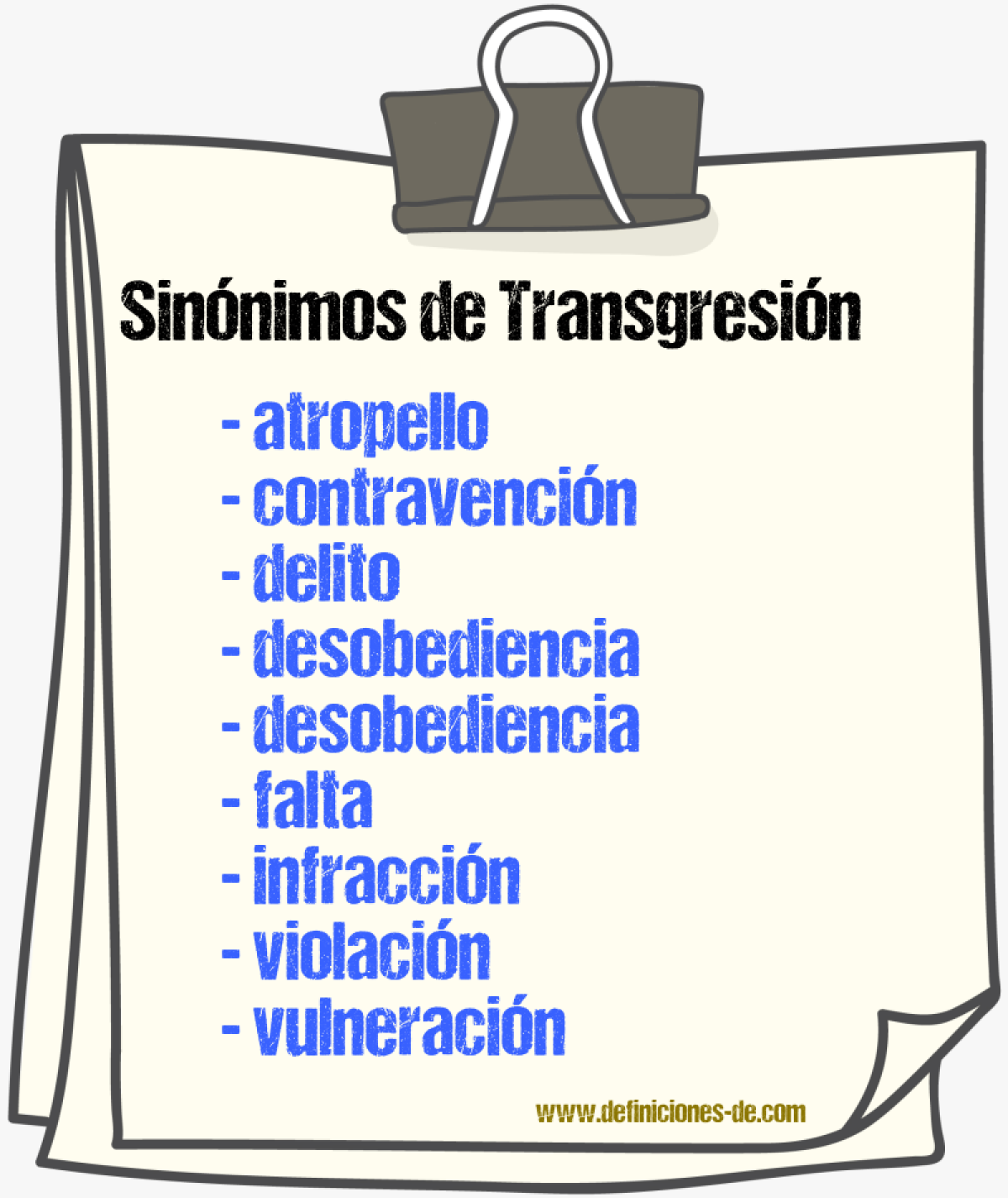 Sinnimos de transgresin