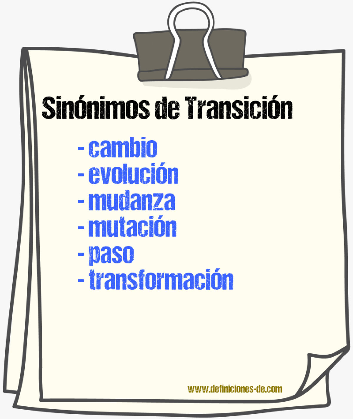 Sinnimos de transicin