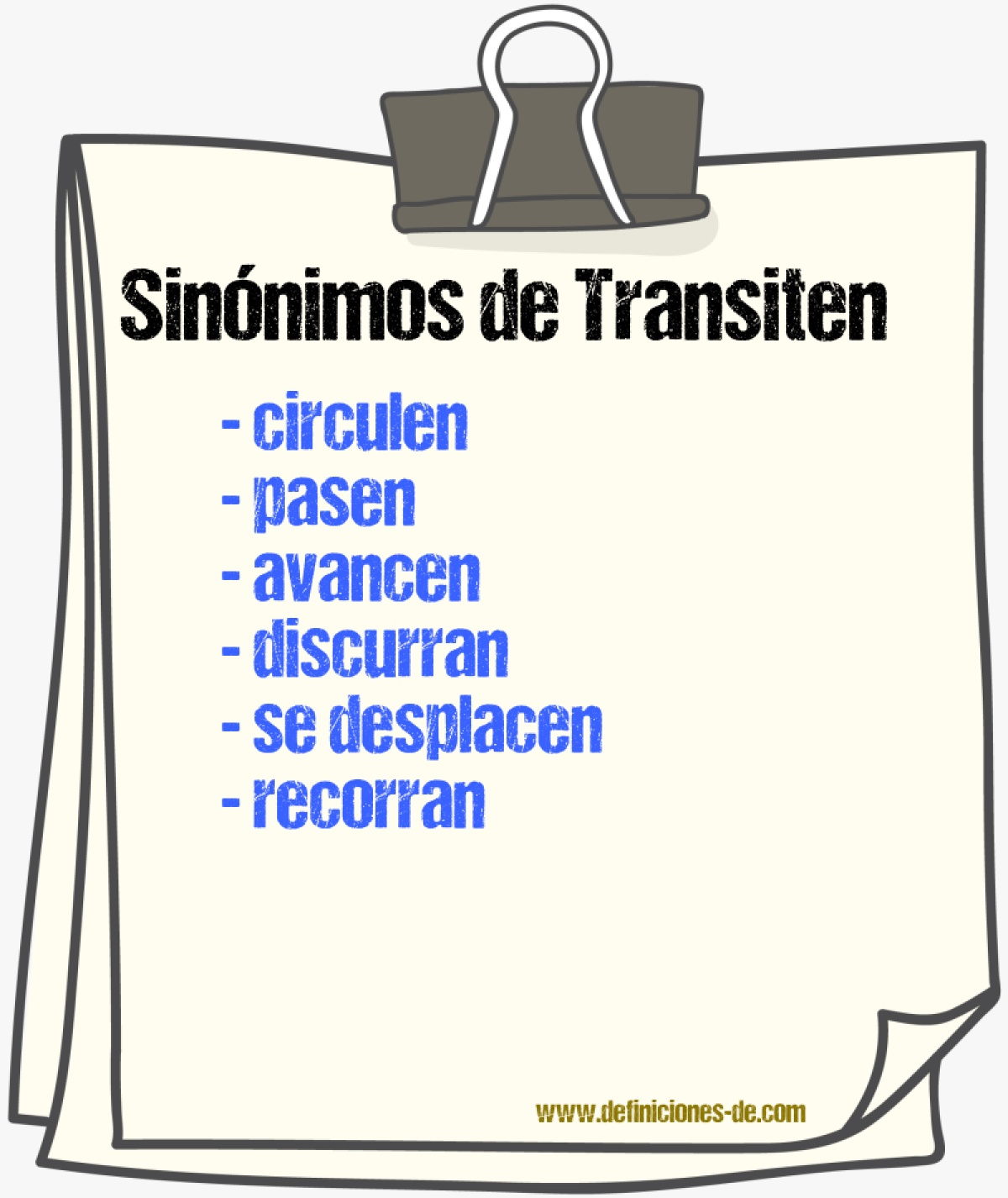 Sinónimos de transiten