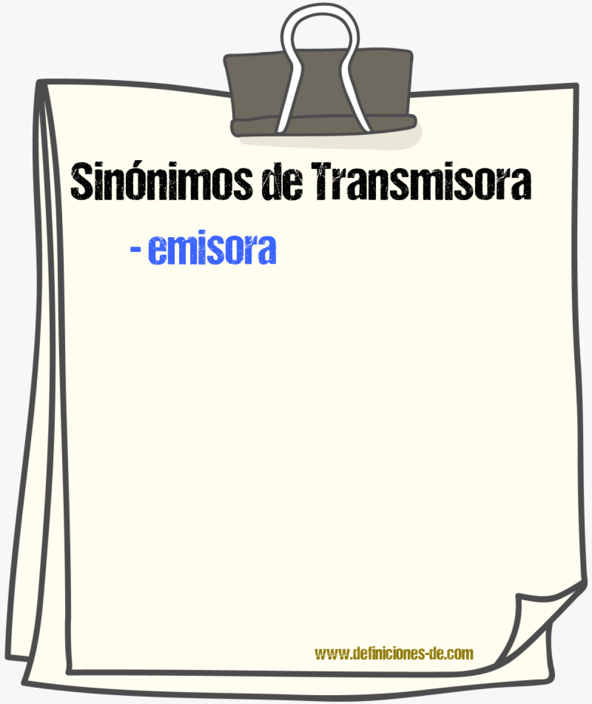 Sinónimos de transmisora