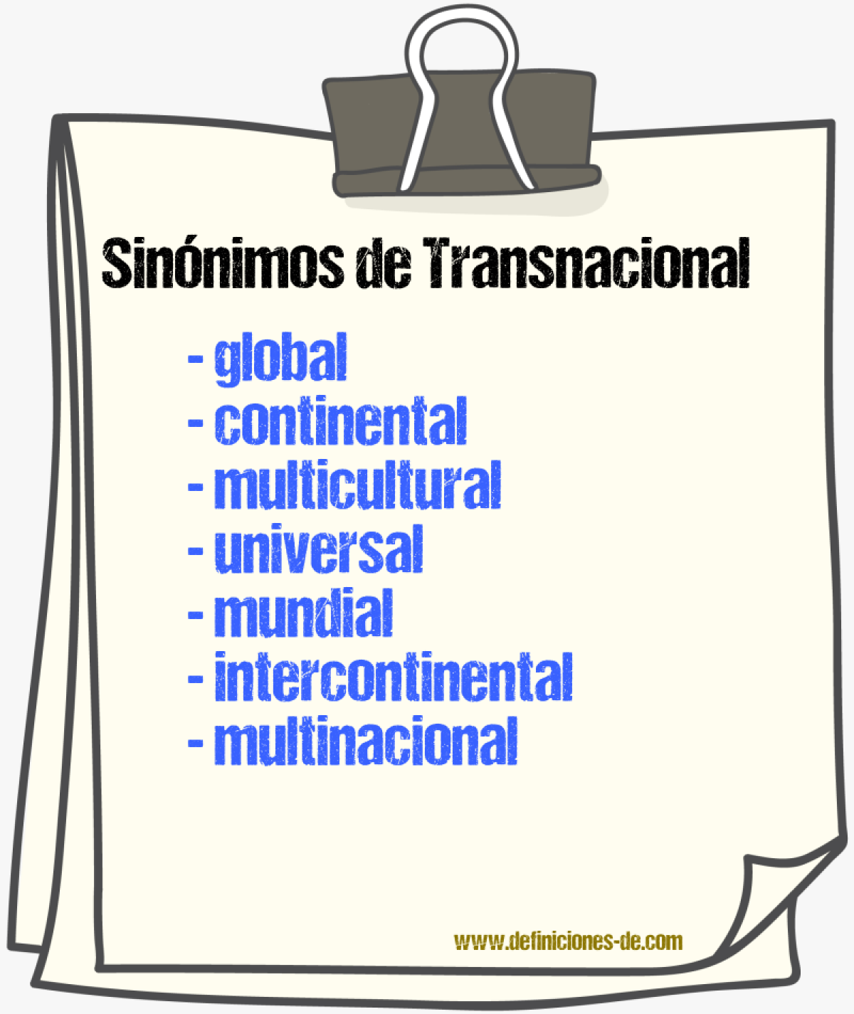 Sinnimos de transnacional