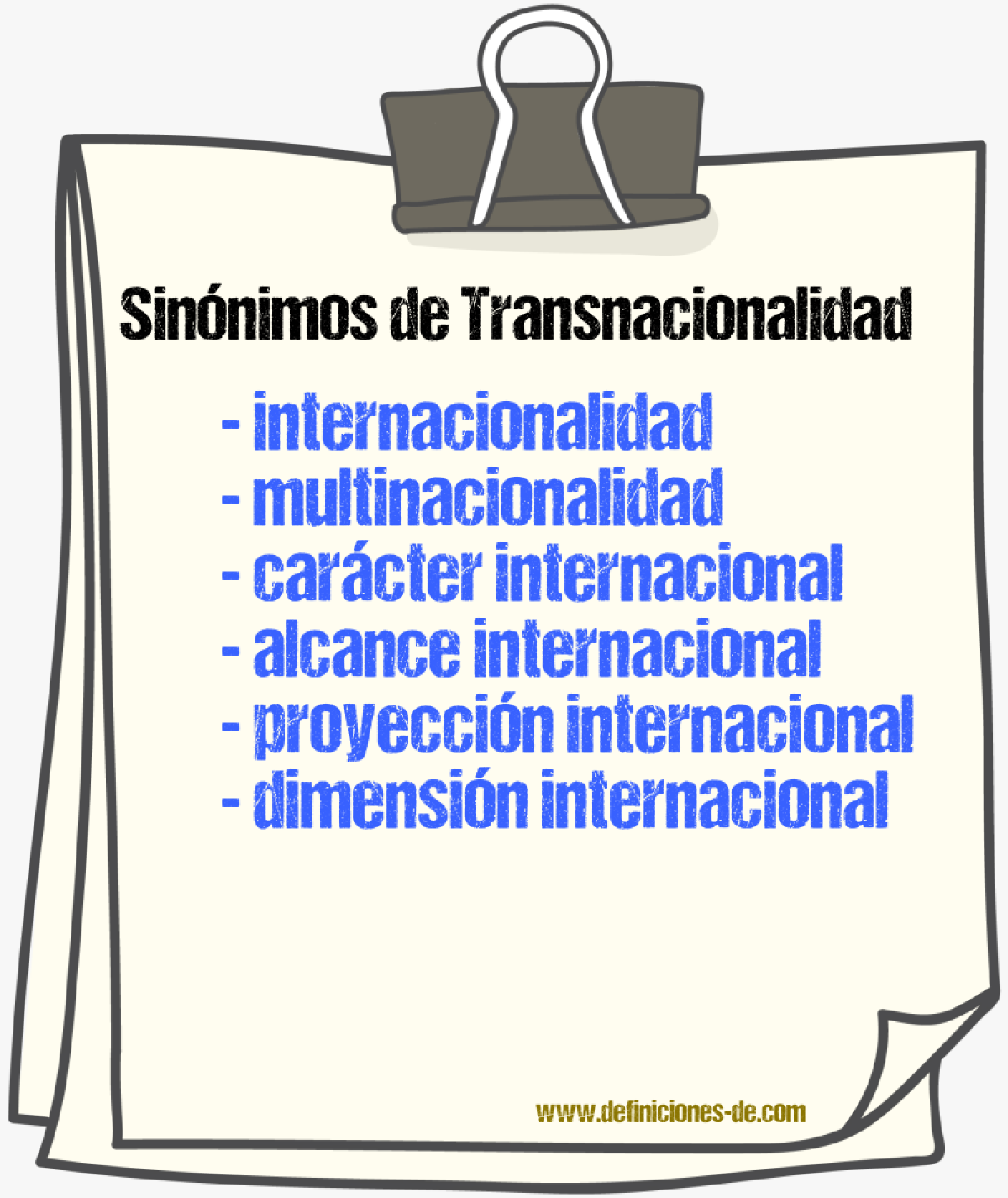 Sinónimos de transnacionalidad