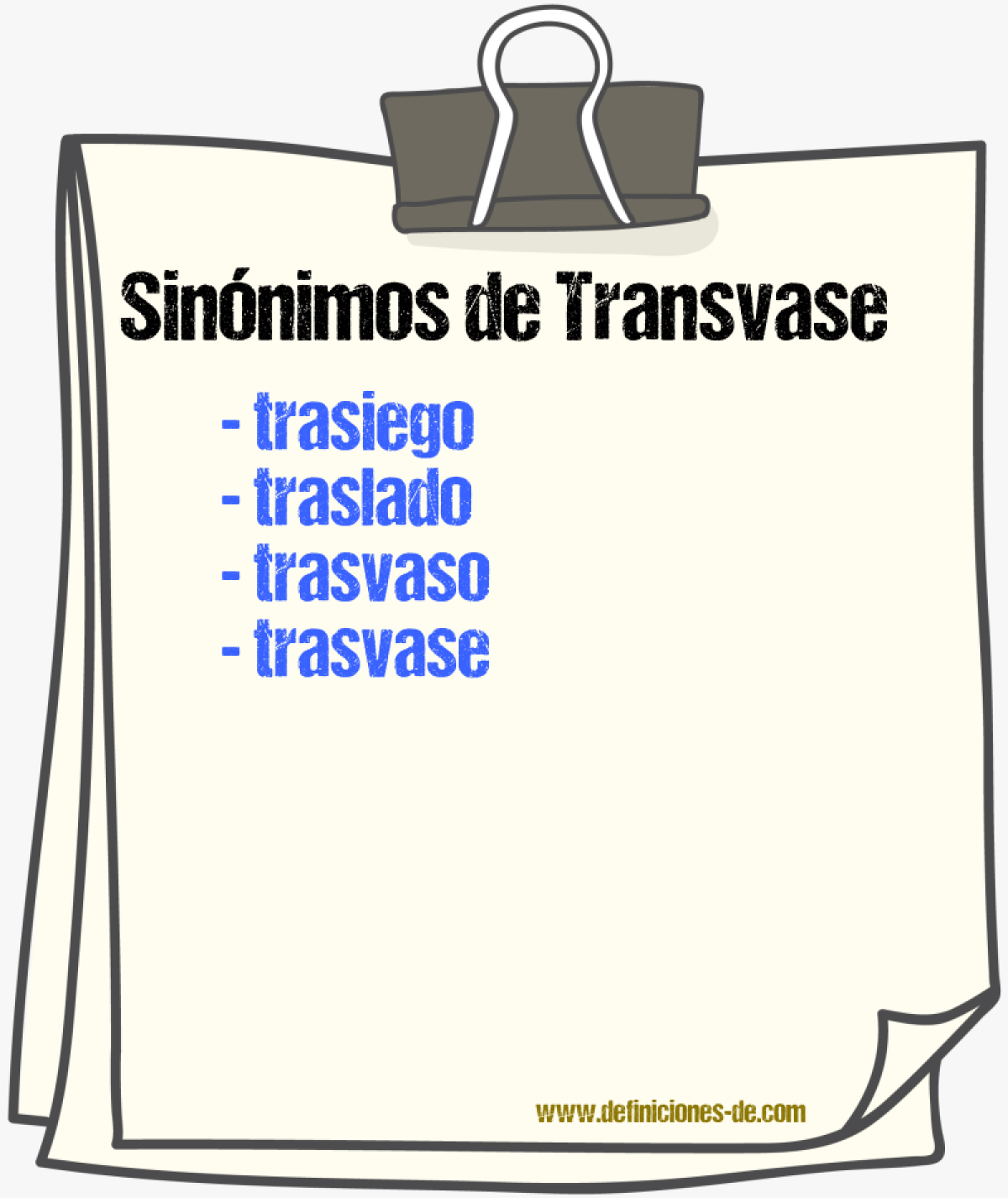 Sinnimos de transvase