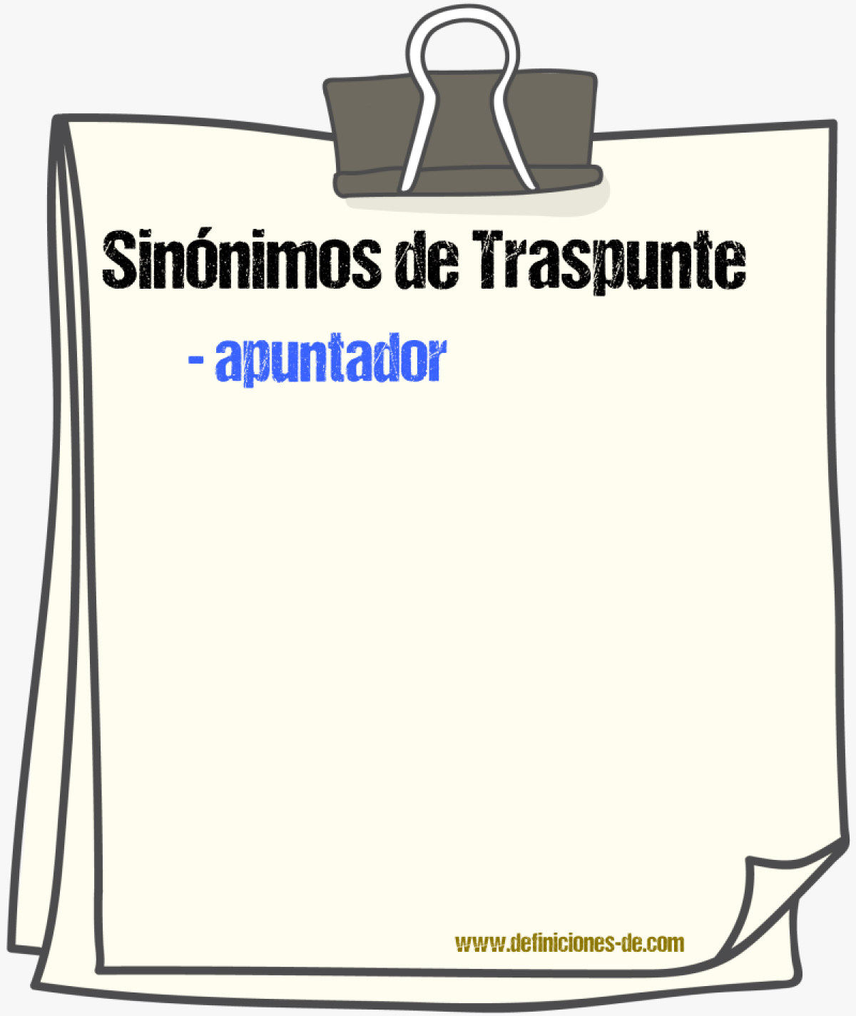 Sinnimos de traspunte