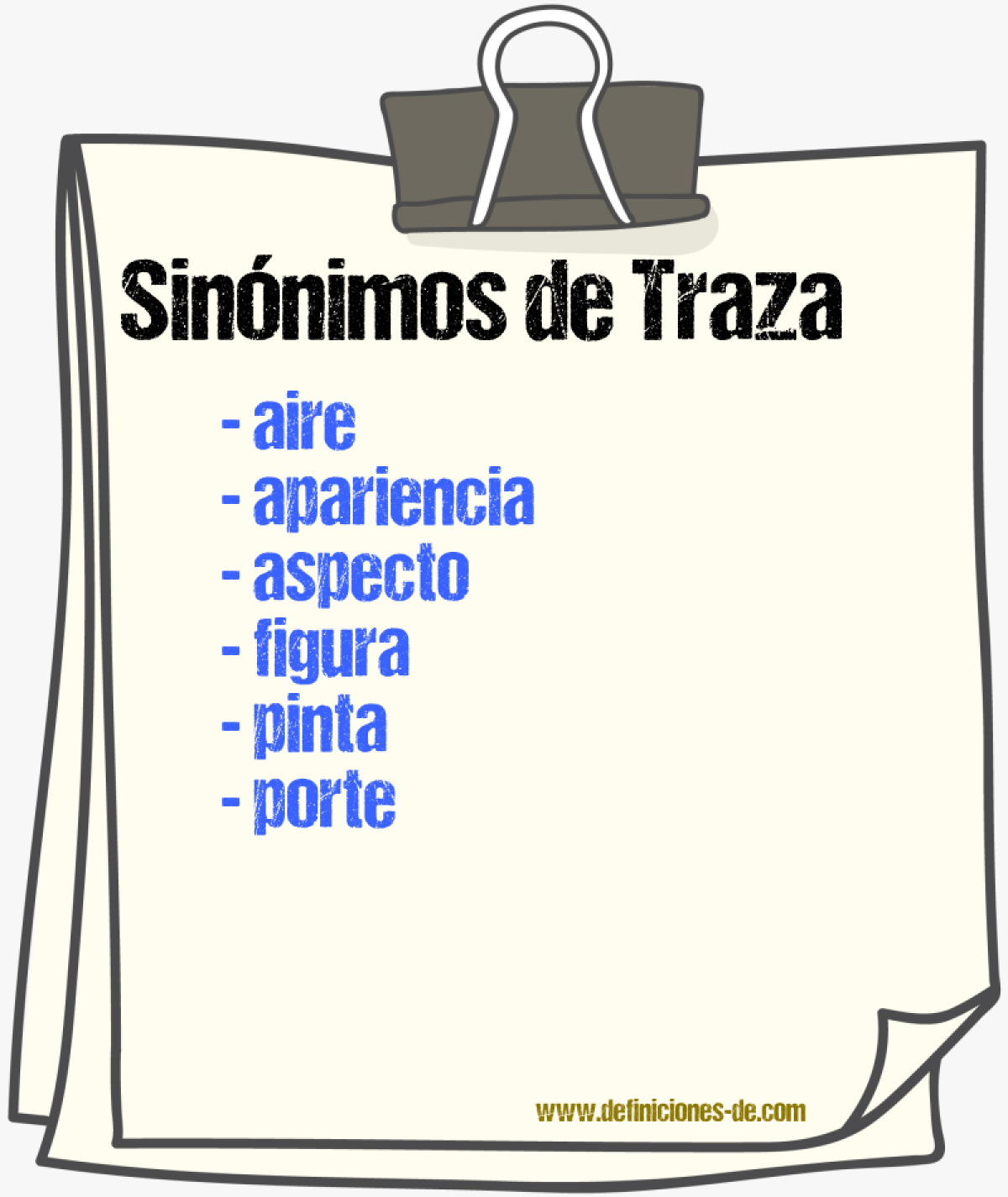 Sinnimos de traza