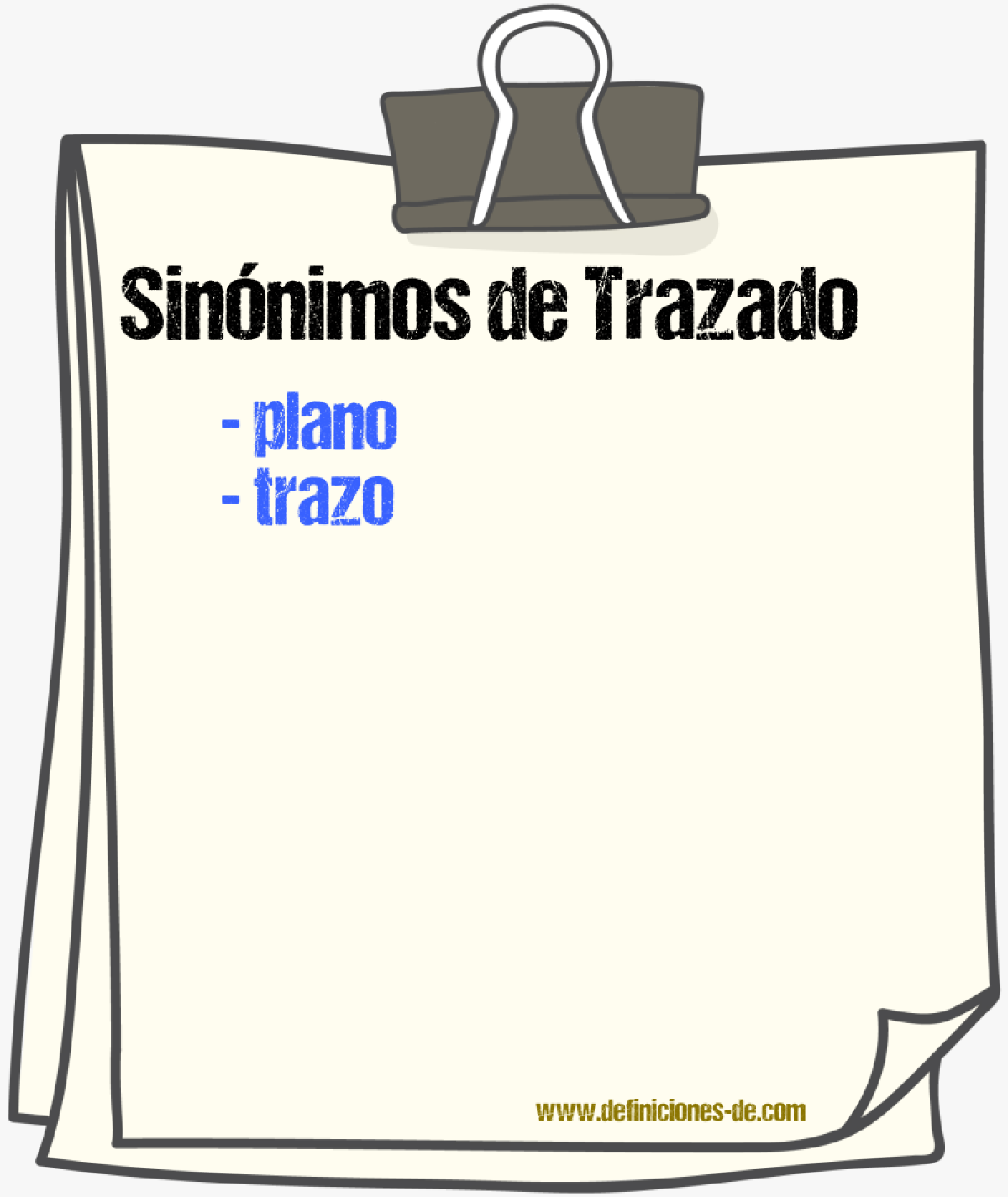 Sinnimos de trazado