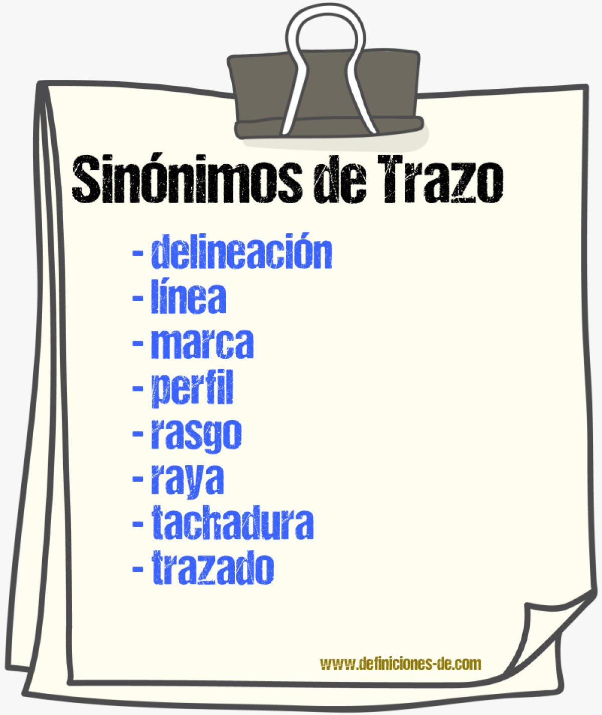 Sinnimos de trazo