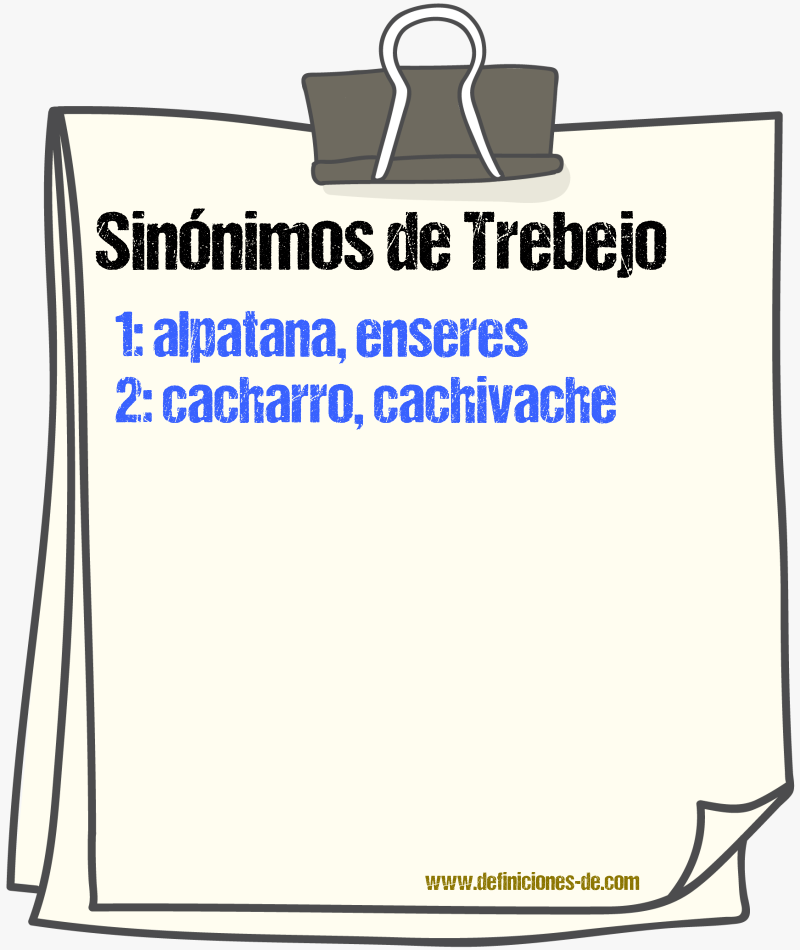 Sinnimos de trebejo