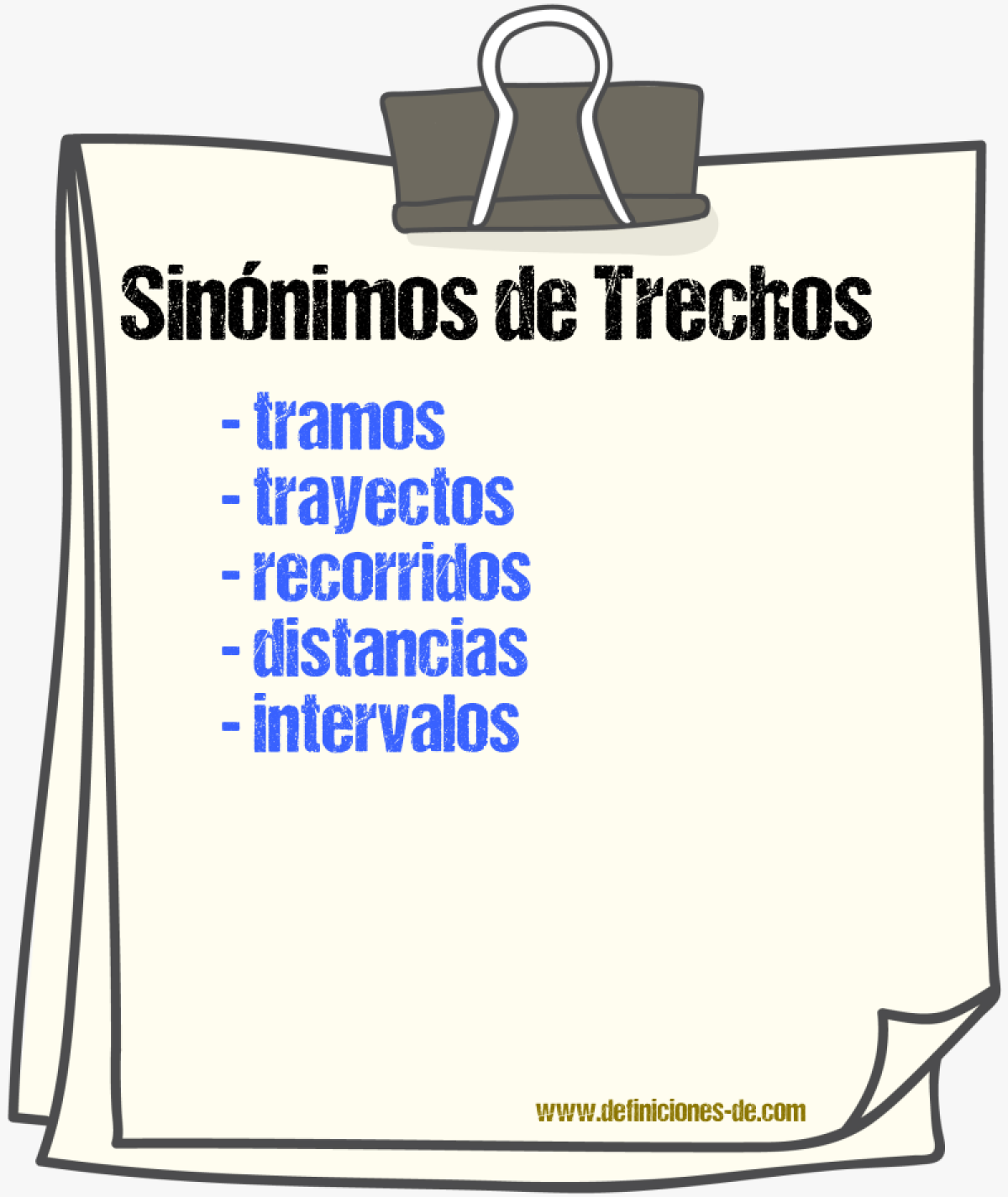 Sinónimos de trechos