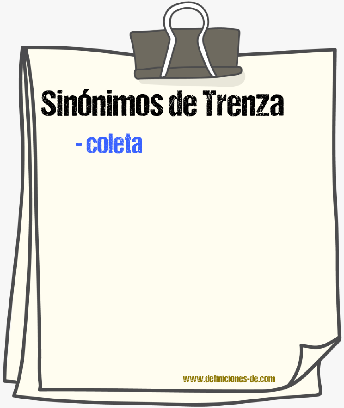 Sinnimos de trenza