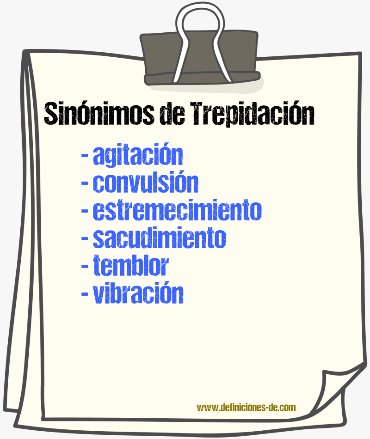 Sinnimos de trepidacin