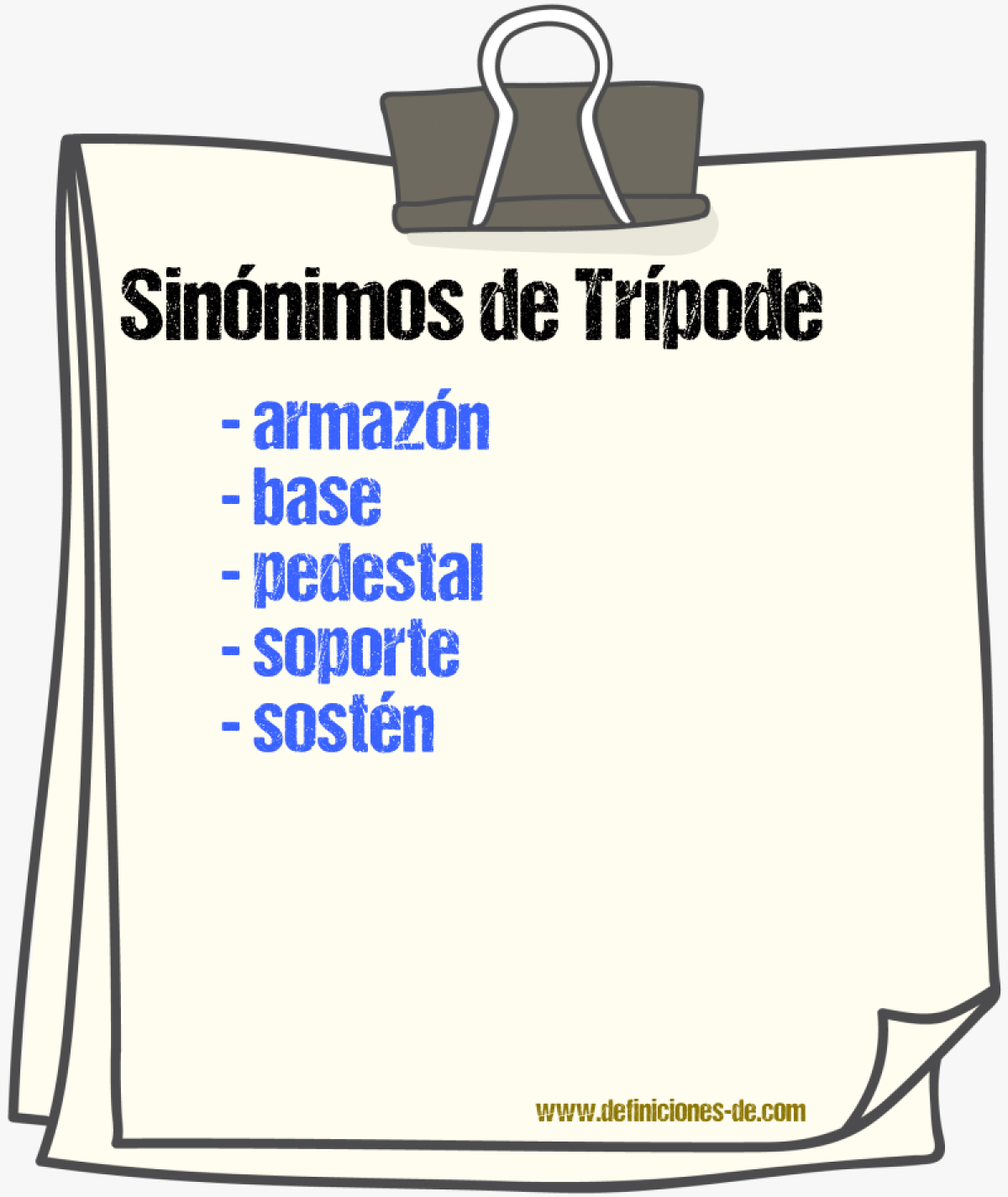 Sinnimos de trpode