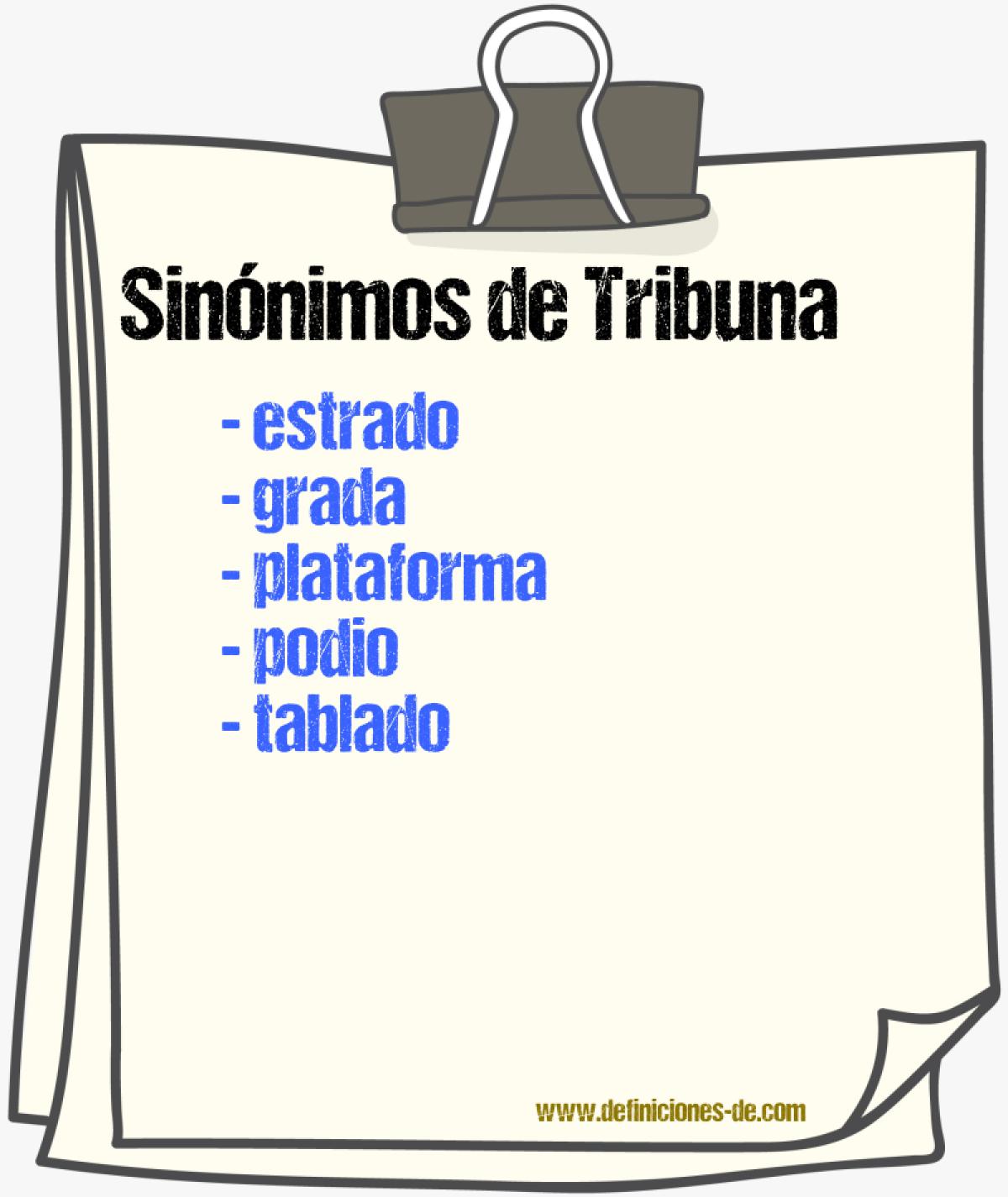 Sinnimos de tribuna