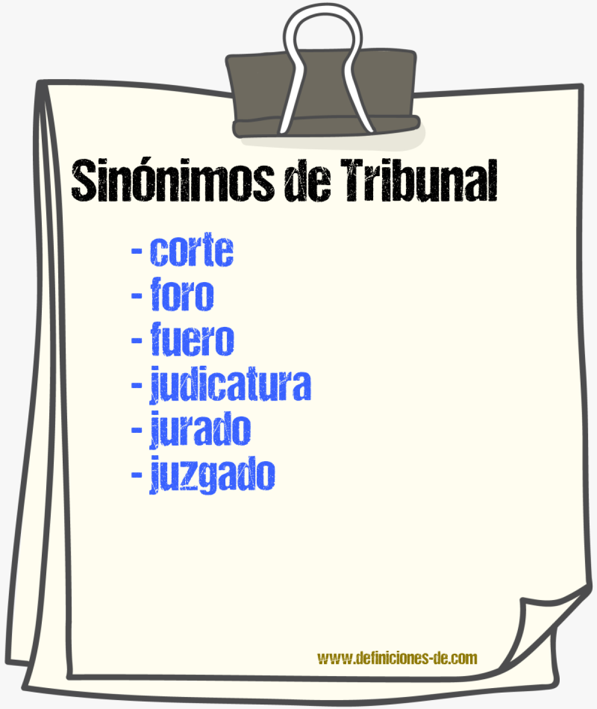 Sinnimos de tribunal