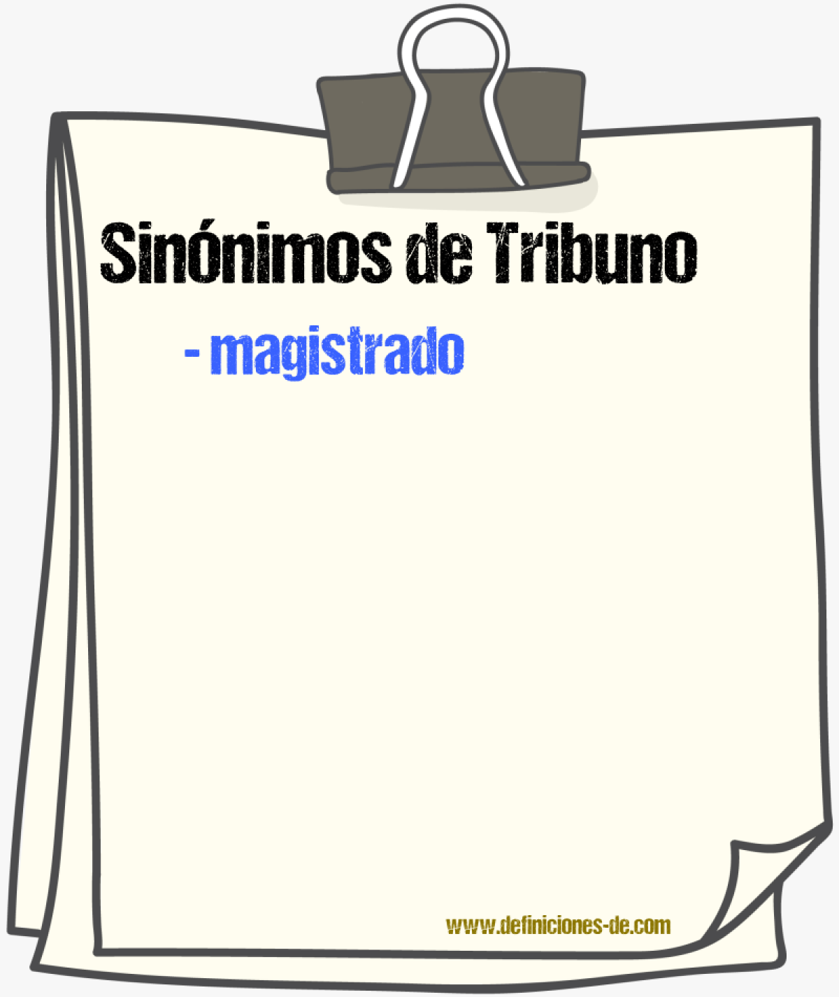 Sinnimos de tribuno