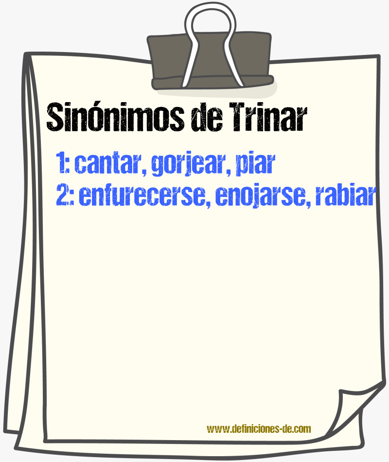 Sinnimos de trinar