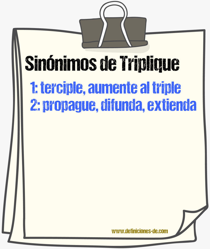 Sinónimos de triplique