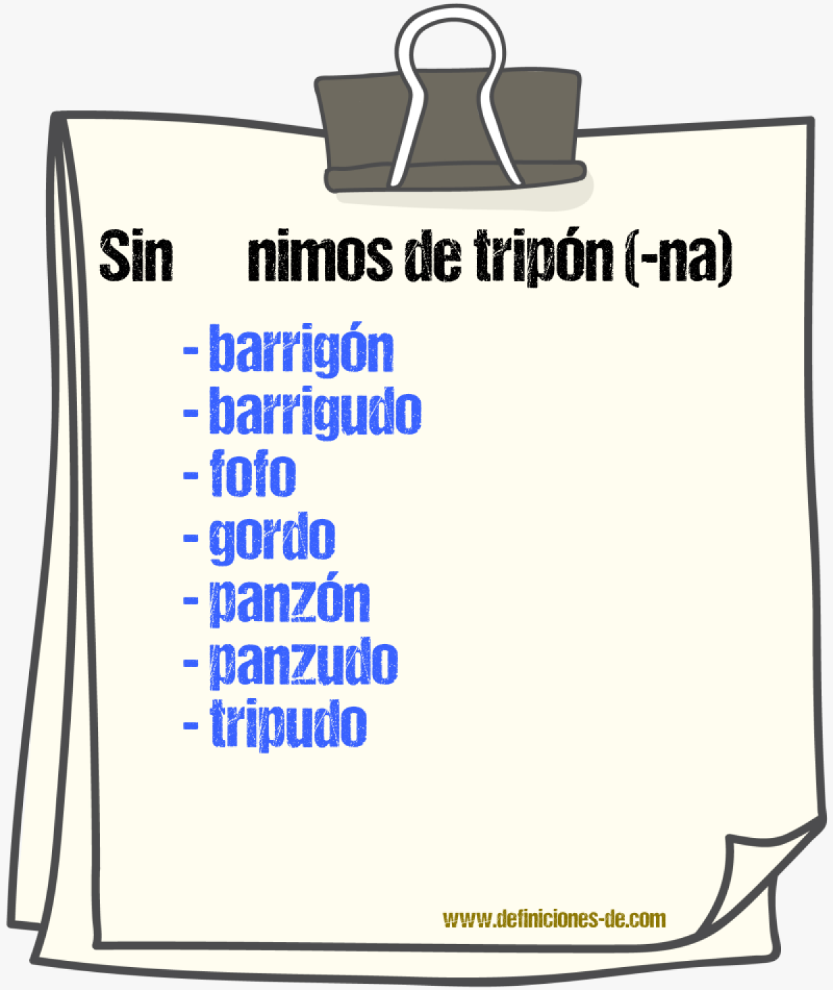 Sinnimos de tripn