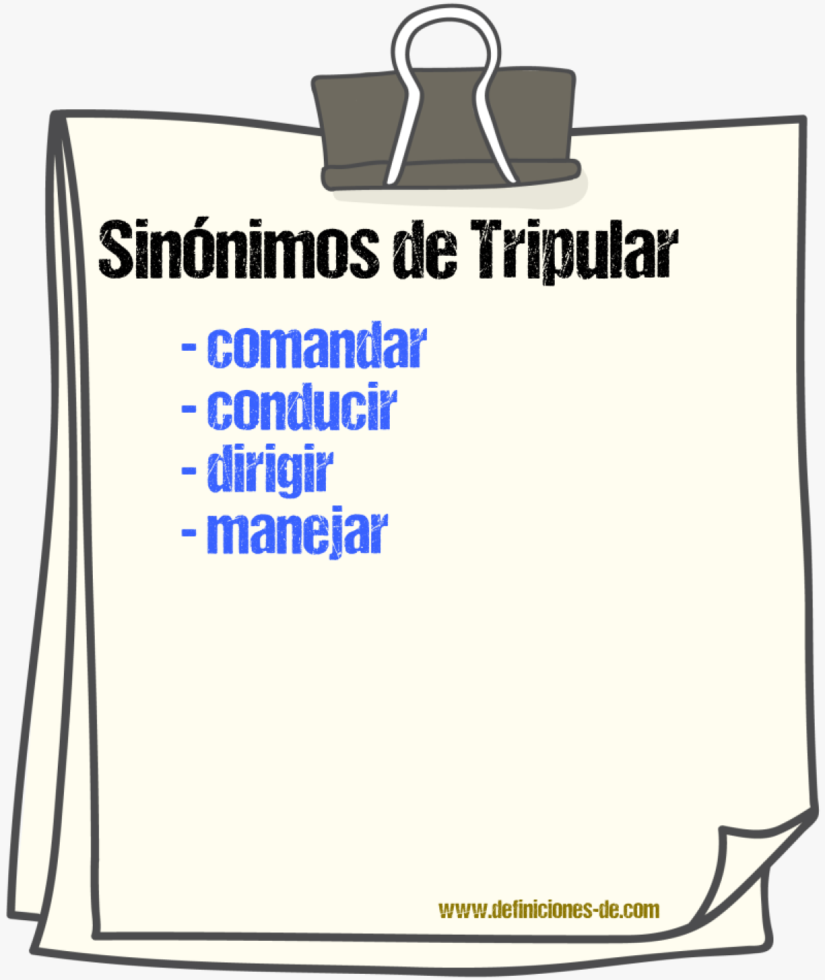 Sinnimos de tripular