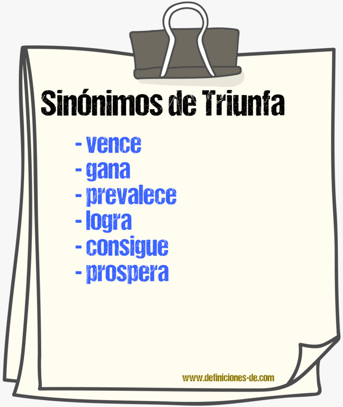 Sinónimos de triunfa