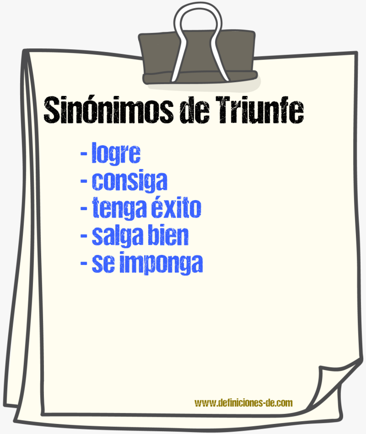 Sinónimos de triunfe