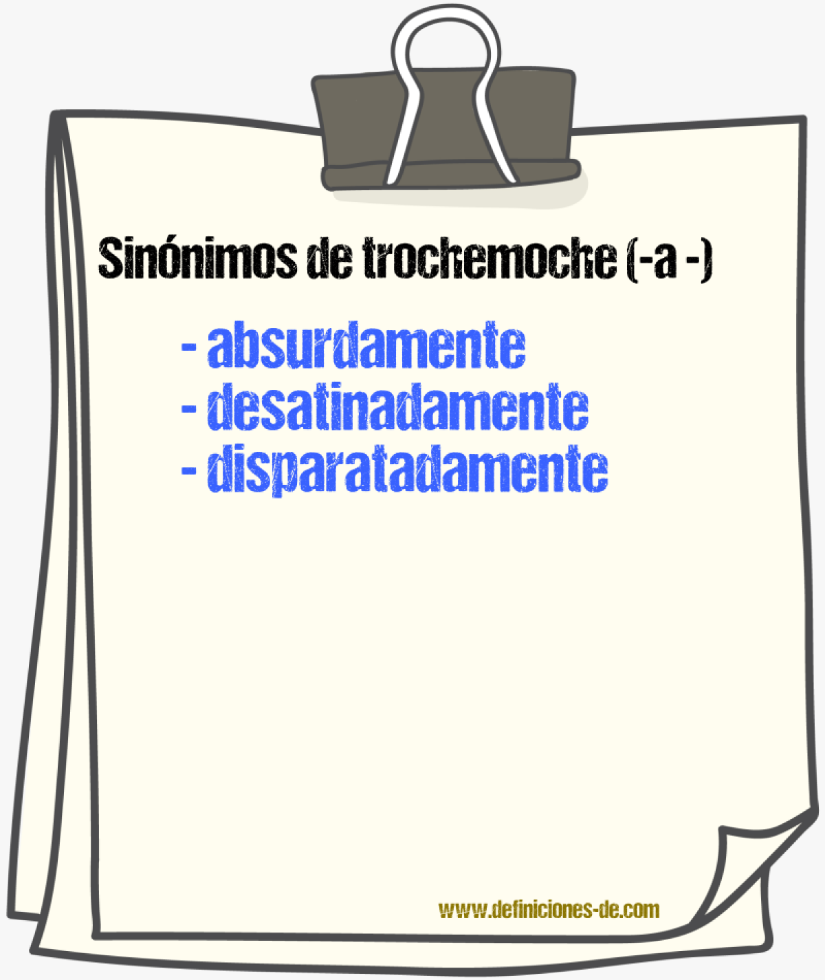 Sinnimos de trochemoche