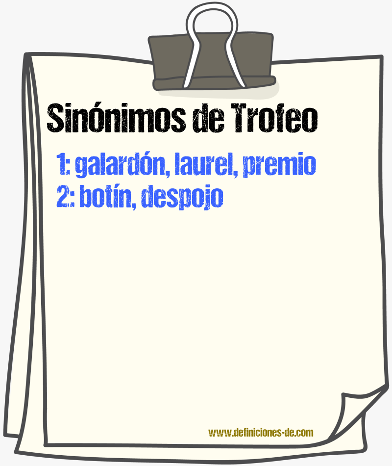 Sinnimos de trofeo