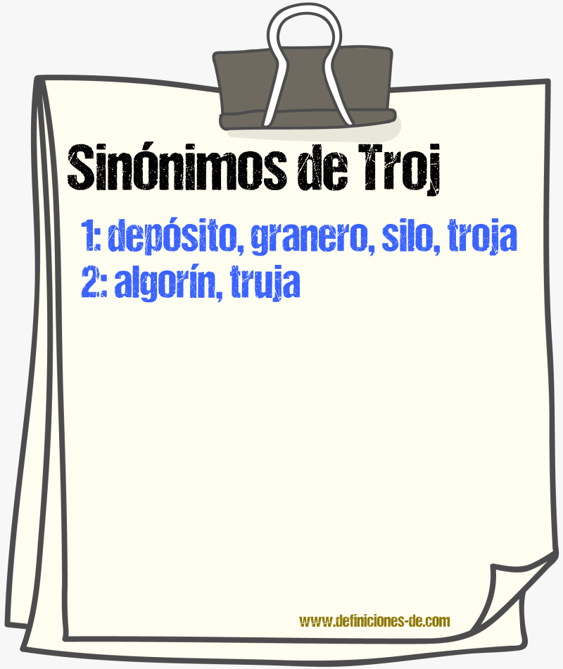 Sinnimos de troj