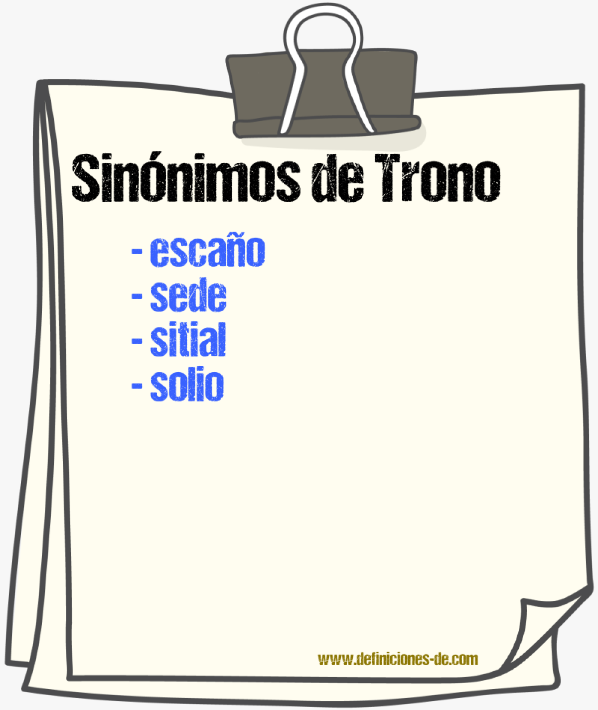 Sinnimos de trono