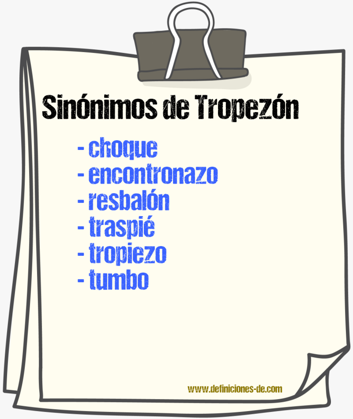 Sinnimos de tropezn