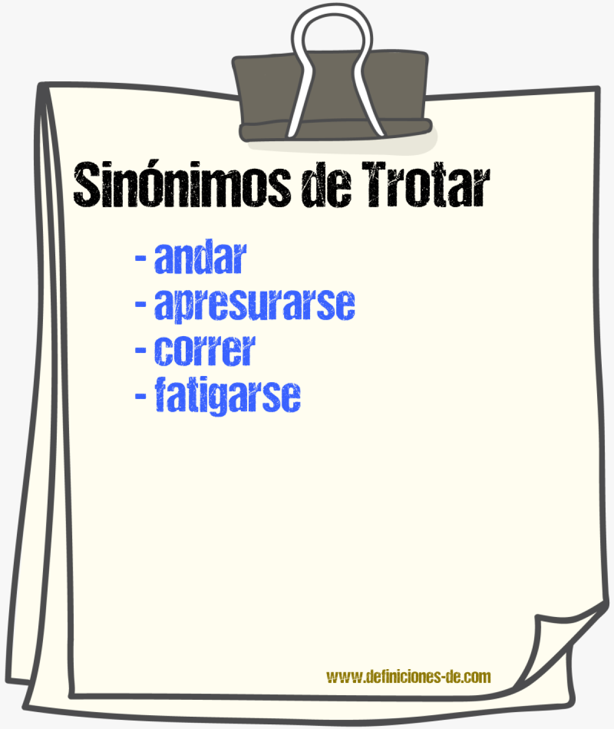 Sinnimos de trotar