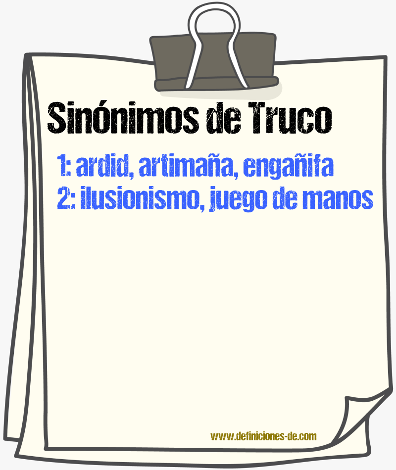 Sinnimos de truco