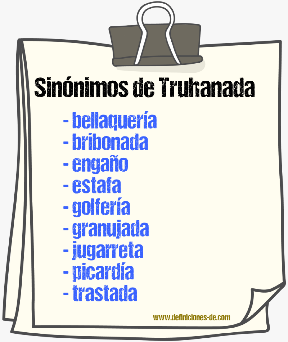 Sinnimos de truhanada