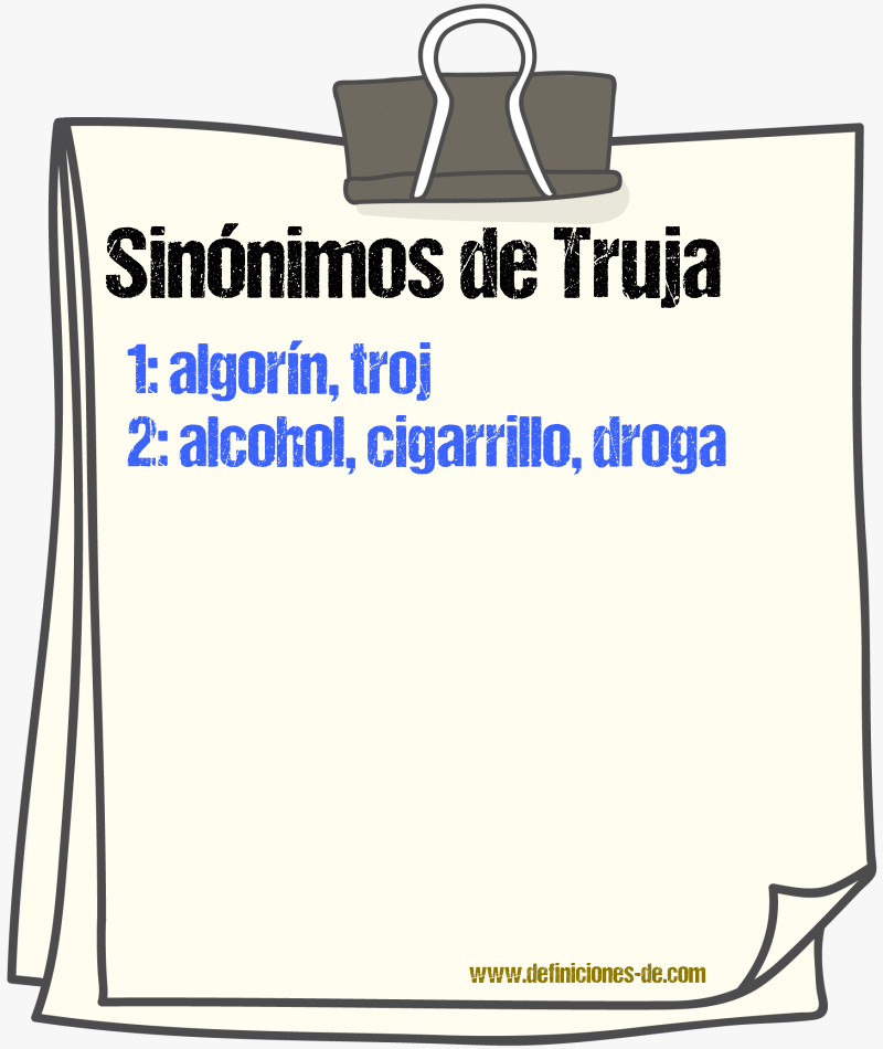 Sinnimos de truja