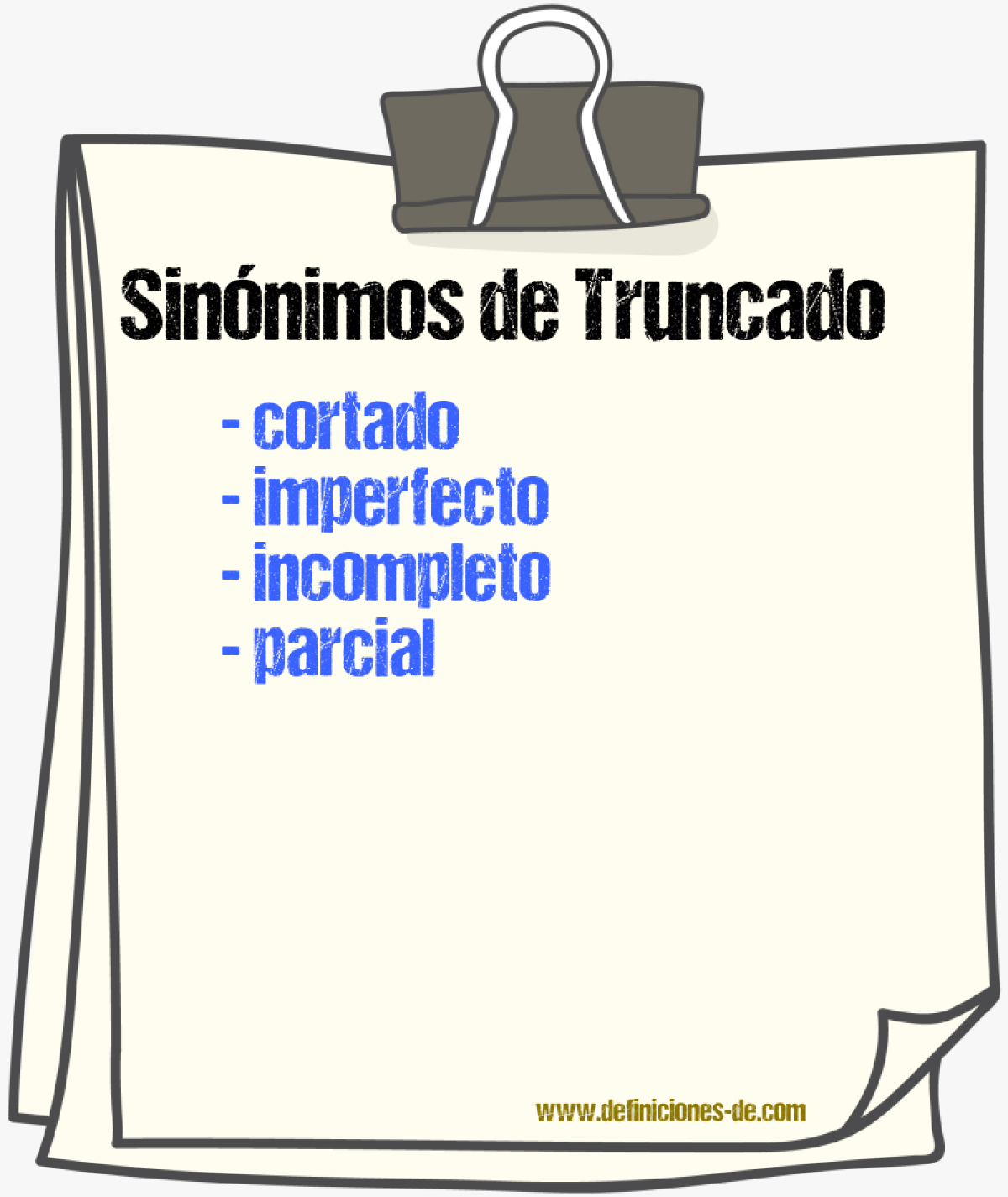 Sinnimos de truncado