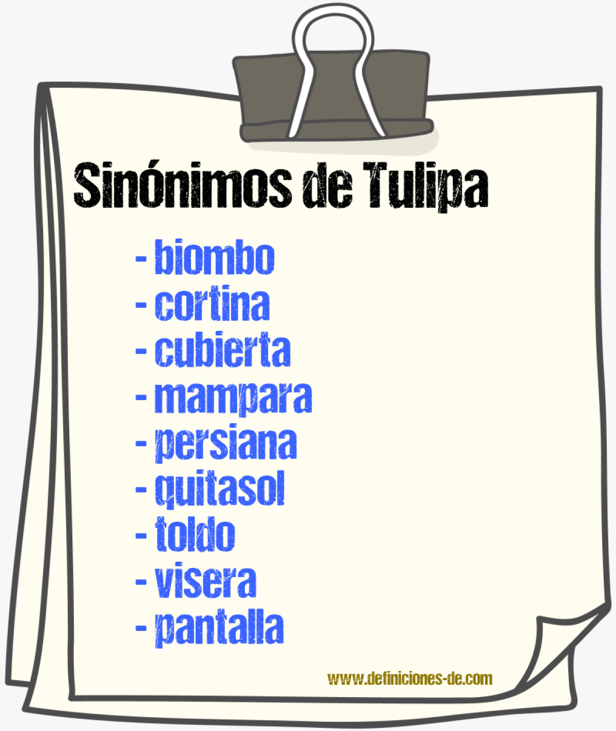 Sinnimos de tulipa