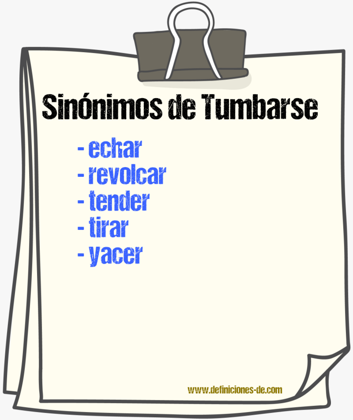 Sinnimos de tumbarse