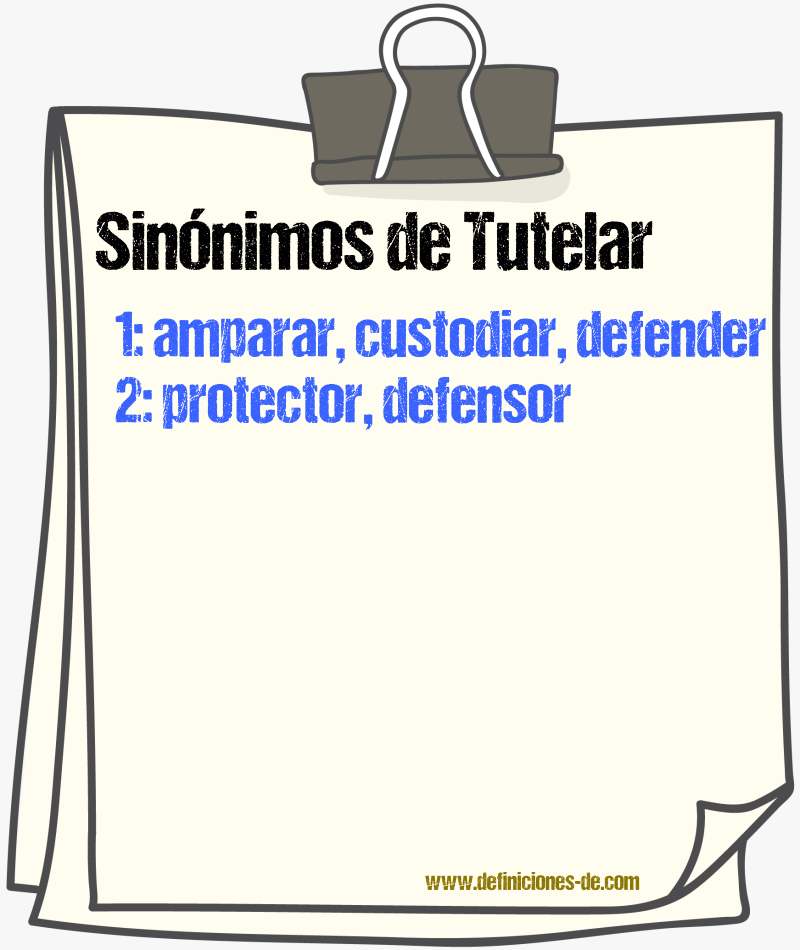 Sinnimos de tutelar