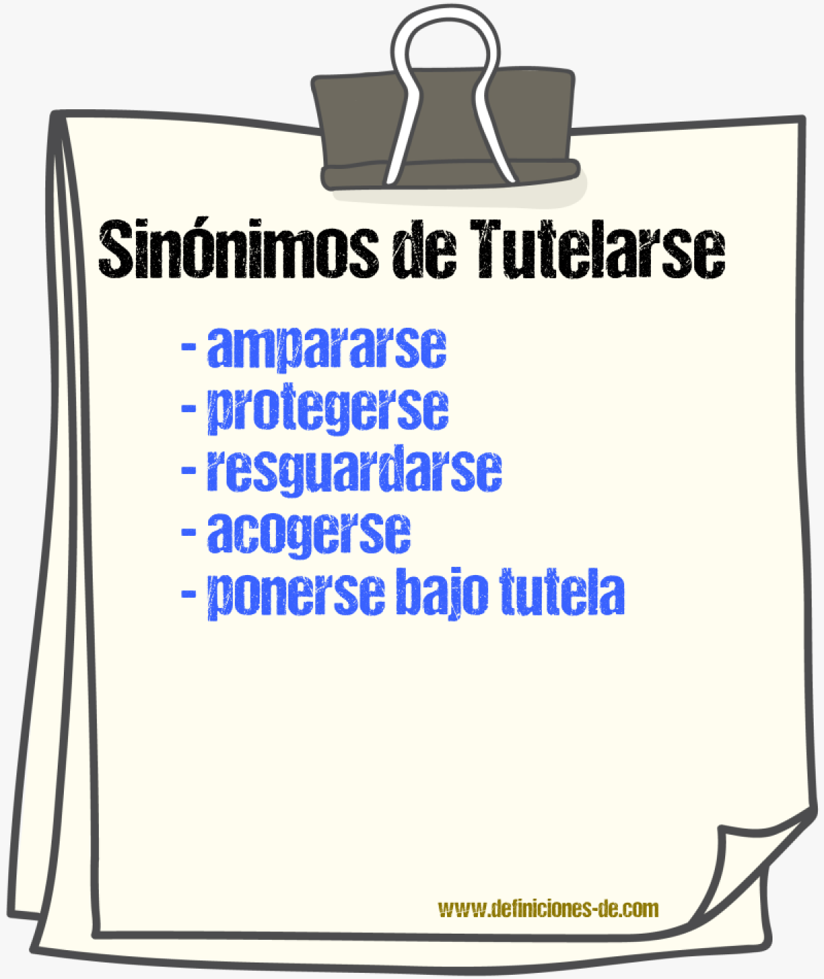 Sinónimos de tutelarse