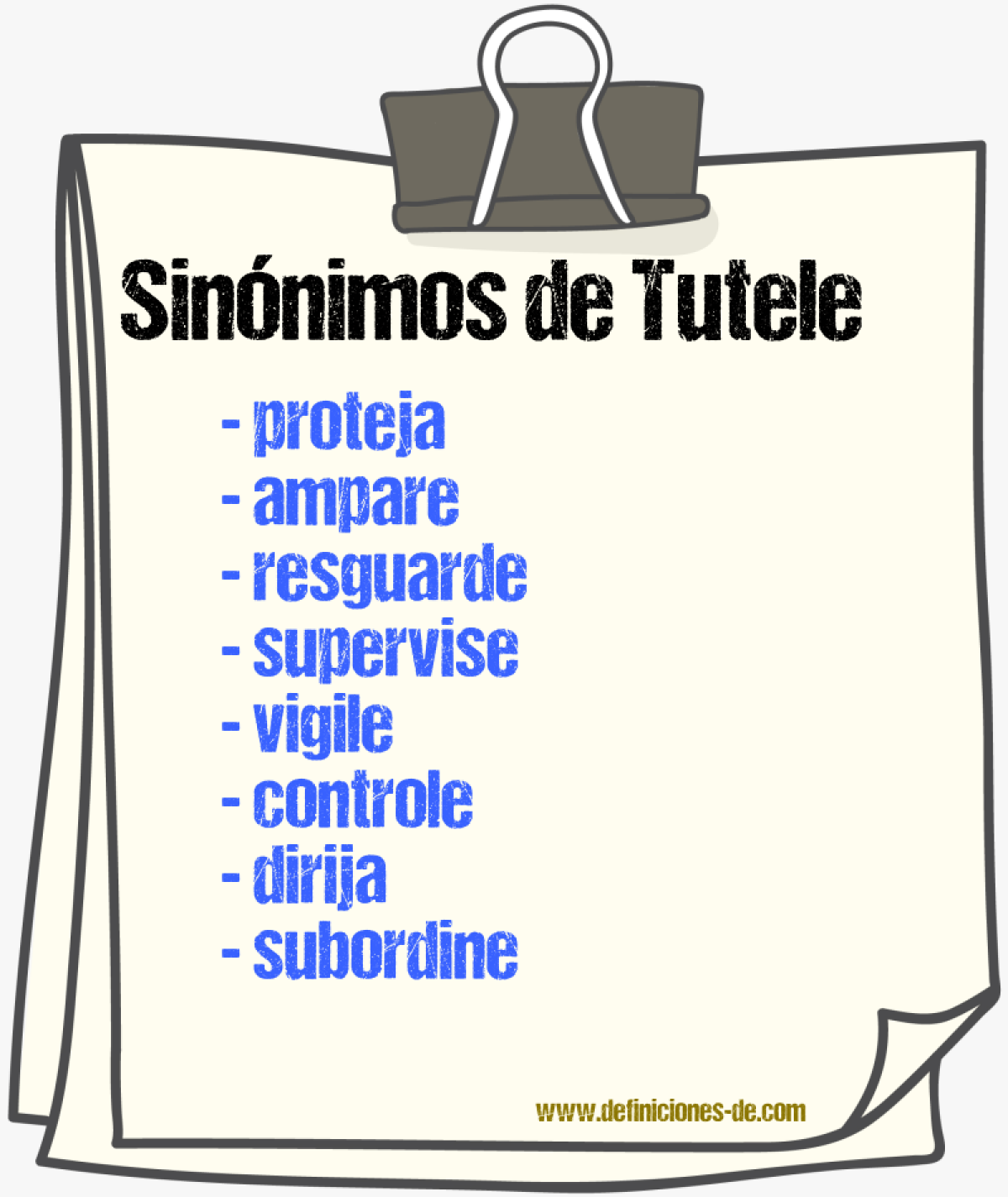 Sinónimos de tutele